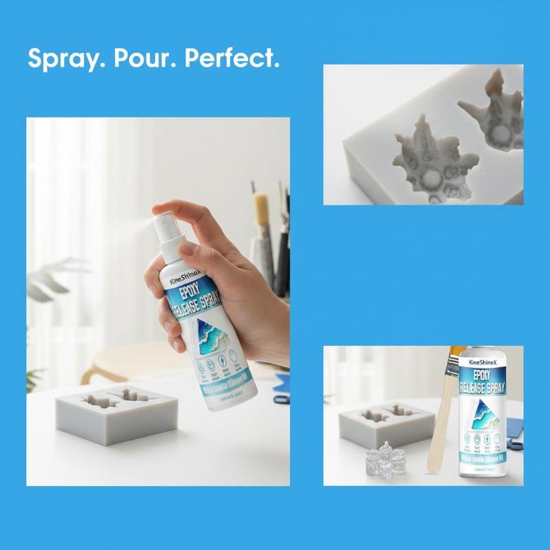 Release Spray Silicone - エポキシモールド脱型スプレー 非毒性リリース剤 簡単な樹脂モールド除去 ジュエリー製作に最適