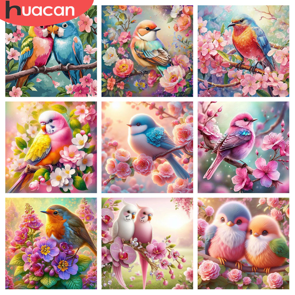 HUACAN ダイヤモンドペインティング 鳥 花 動物 モザ - Resin Art Rose のレビューと価格