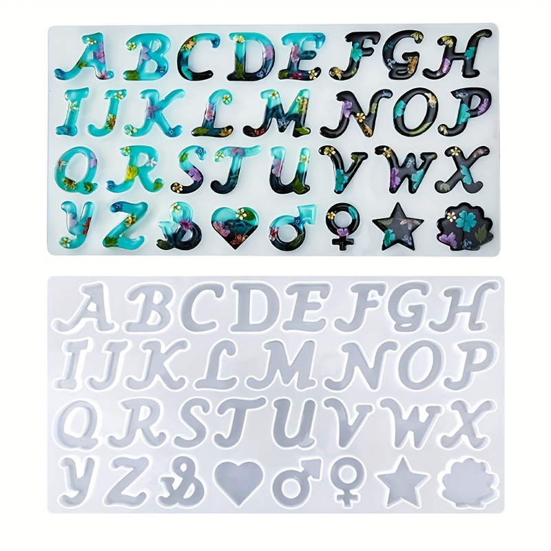 樹脂鋳造型 Aスタイルミラー 26文字英語アルファベット＋6 - Resin Art Alphabet のレビューと価格