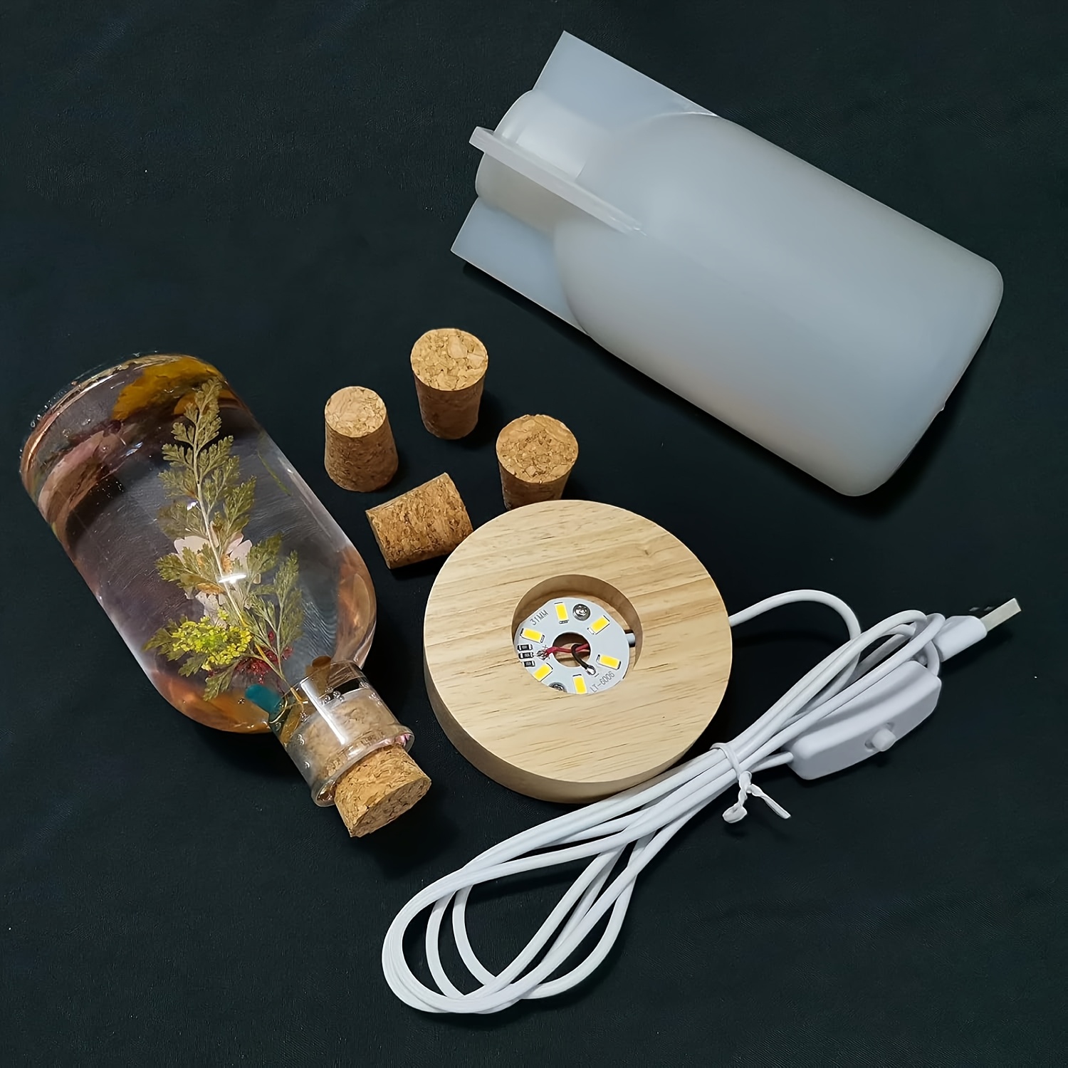 「ドリフトボトル」ライトレジンモールドセット。LEDライトカ - Resin Art Equipment のレビューと価格