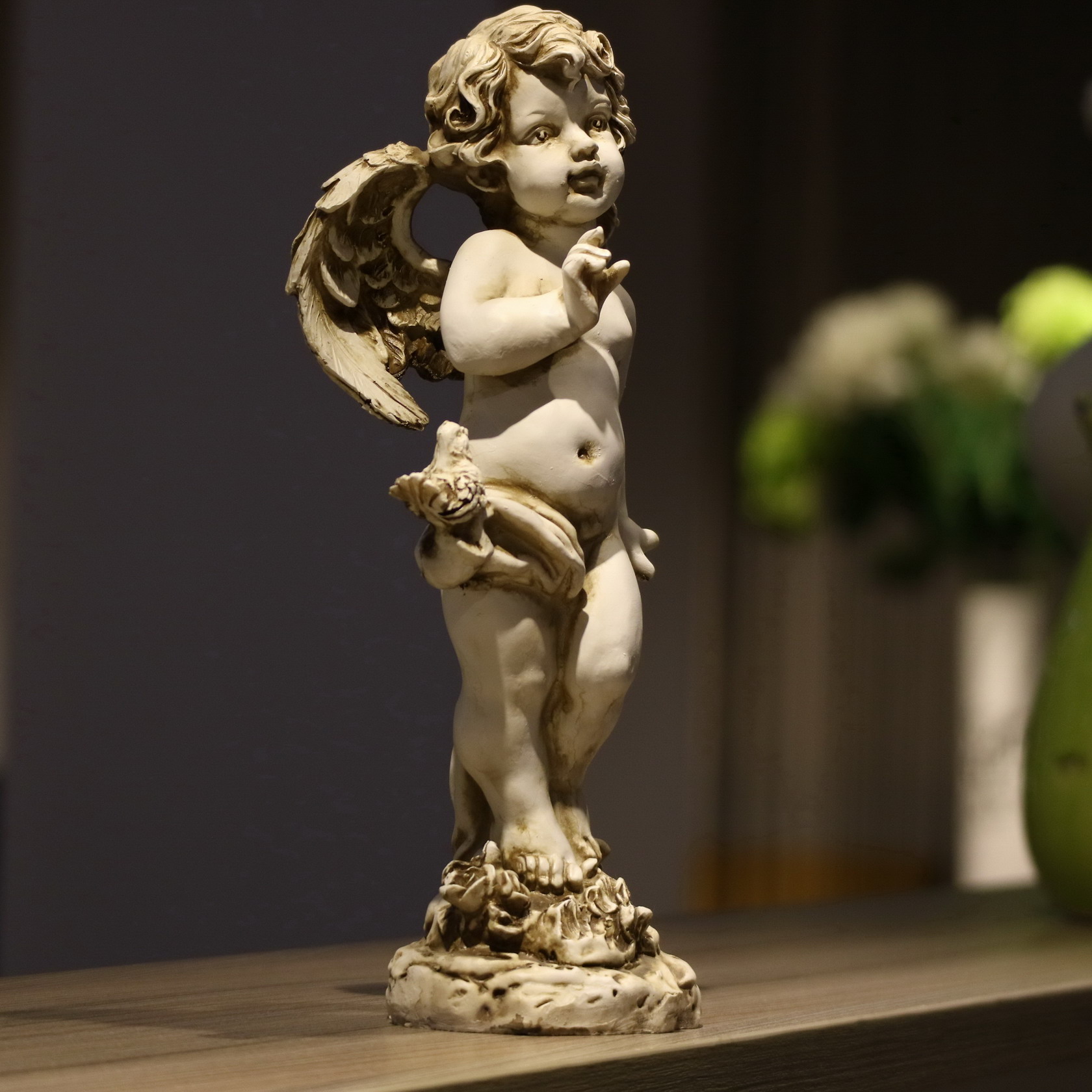 レトロ樹脂天使の置物 29 センチメートル家の中庭の装飾アー - Resin Art Wedding Gift のレビューと価格