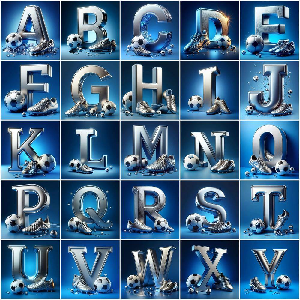 エバーシャイン-ダイヤモンドの文字のモザイク絵画,サッカーの - Resin Art Alphabet のレビューと価格
