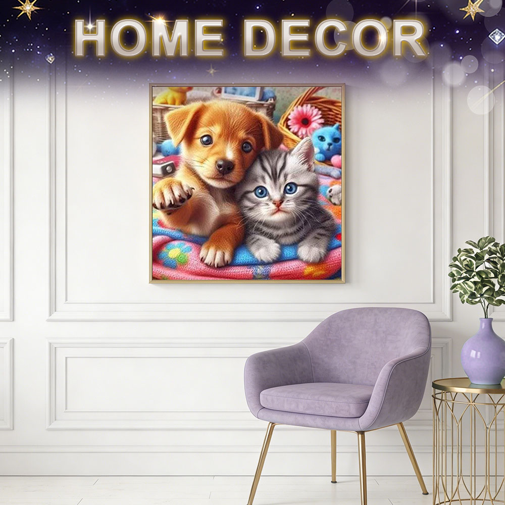 HUACAN 5D DIYダイヤモンドモザイク 猫 犬 動物 - Resin Art Rose のレビューと価格