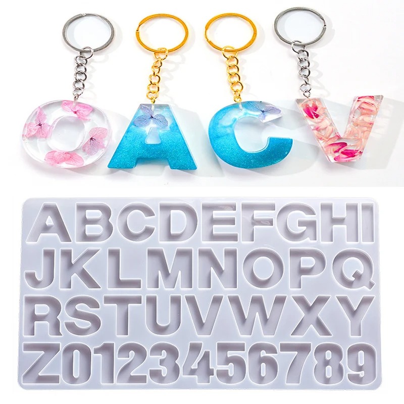 アルファベットエポキシ樹脂シリコーン型 DIY 文字番号ペン - Resin Art Alphabet のレビューと価格