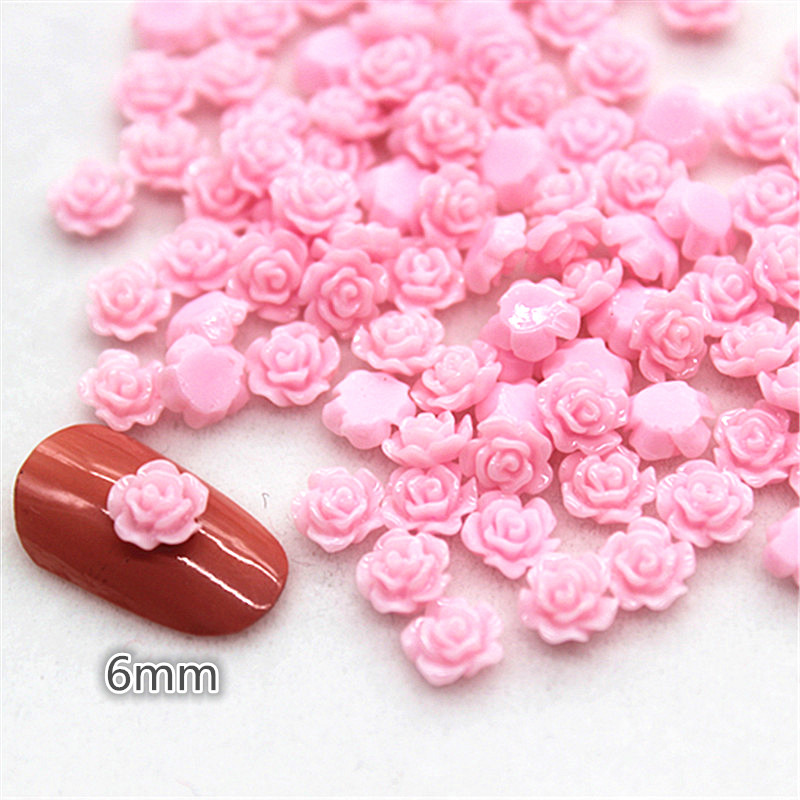 ミニローズレジンカボション,100個,6mm,フラワーフラッ - Resin Art Rose のレビューと価格