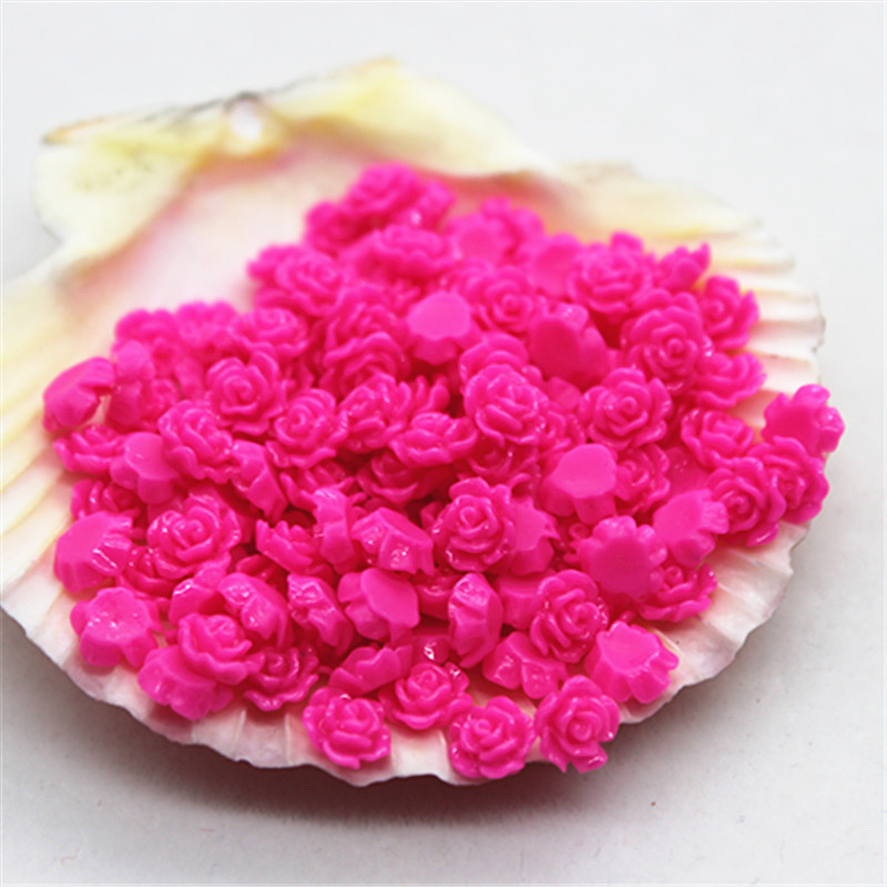 ミニローズレジンカボション,100個,6mm,フラワーフラッ - Resin Art Rose のレビューと価格