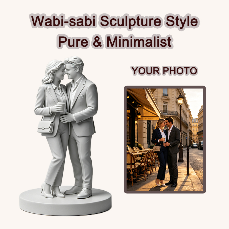 写真から作成するカスタム3Dプリントのカップル像、パーソナラ - Resin Art Wedding Gift のレビューと価格