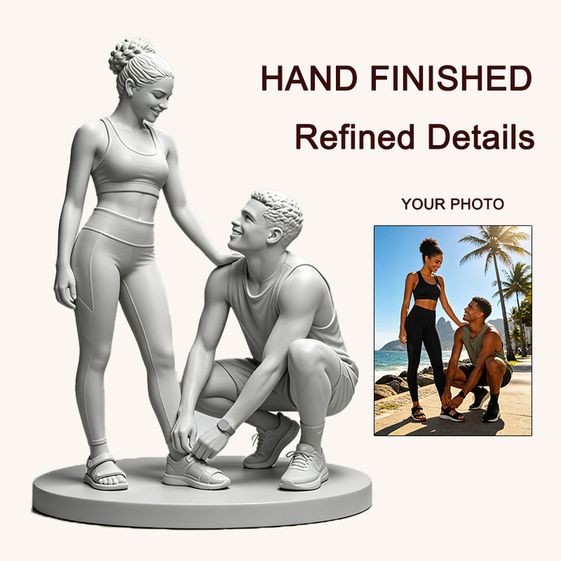 写真から作成するカスタム3Dプリントのカップル像、パーソナラ - Resin Art Wedding Gift のレビューと価格
