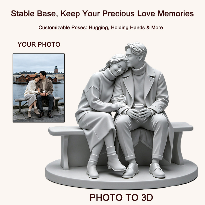 写真から作成するカスタム3Dプリントのカップル像、パーソナラ - Resin Art Wedding Gift のレビューと価格