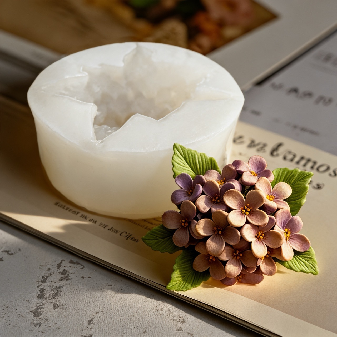 3Dローズライラックフラワーシリコンモールド2個、樹脂やキャ - Resin Art Wedding Gift のレビューと価格