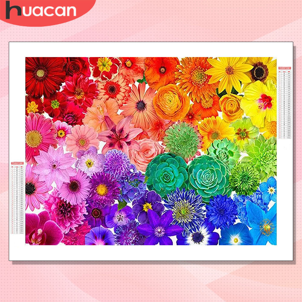 HUACAN ダイヤモンドアートキット 花 カラフルなバラ  - Resin Art Rose のレビューと価格