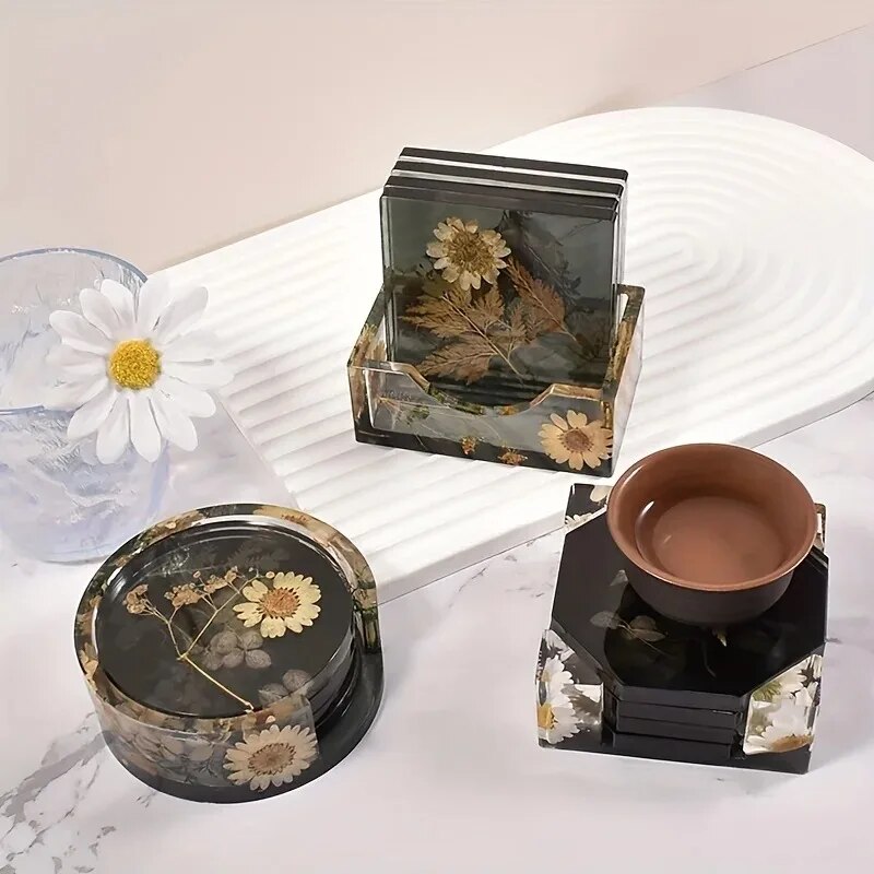 コースター樹脂モールドセットには、コースター収納ボックスモー - Resin Art Equipment のレビューと価格