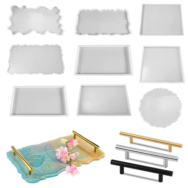 トレイエポキシ樹脂シリコンモールドDIY大型長方形ティープレ - Resin Art Equipment のレビューと価格