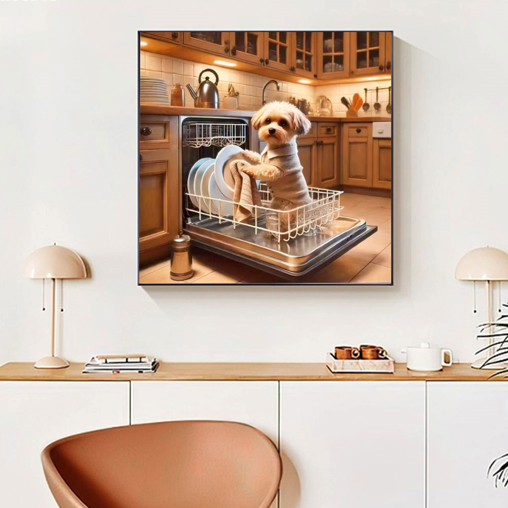 華燦新作 ダイヤモンドペインティング 可愛い犬 5D DIY - Resin Art Wallpaper のレビューと価格
