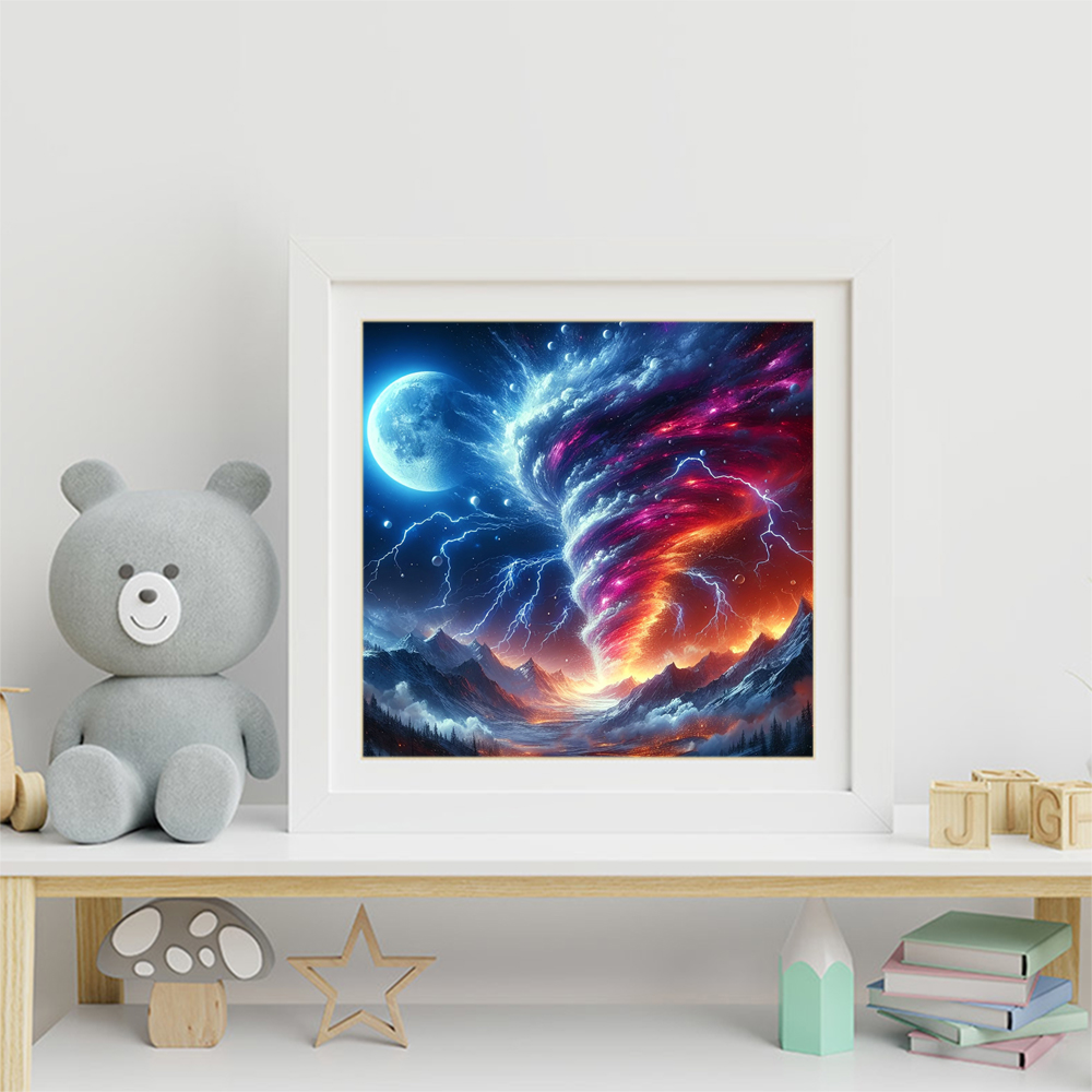 エバーシャインフルスクエアダイヤモンドペインティングトルネー - Resin Art Wallpaper のレビューと価格